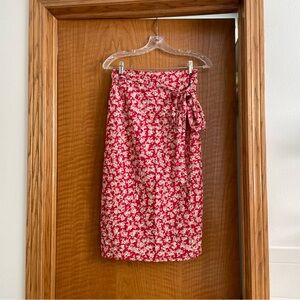 Barbara Milton red patterned skirt